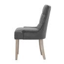 Set of 2 Dining Chair CAYES French Provincial Chairs Wooden Fabric Retro Cafe