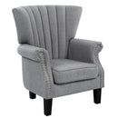 Upholstered Fabric Armchair Accent Tub Chairs Modern seat Sofa Lounge Grey
