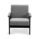 Fabric Dining Armchair - Black & Grey
