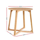 Coffee Table Round Side Tables Nightstand Bedside Furniture Wooden Beige