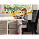 Dining Chairs French Provincial Chair Velvet Fabric Timber Retro Black