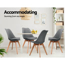 Set of 2 Dining Chairs DSW Retro Replica Eiffel Kitchen Chair Cafe Grey