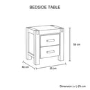 Java Bedside Table Chocolate