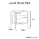 Mascot Bedside Table Oak Colour