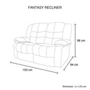 Fantasy Recliner Pu Leather 2R Black