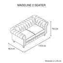 Madeline 2 Seater Brown