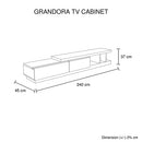 Grandora TV Cabinet White Ash Colour