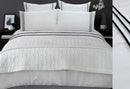 King Size Laura Trim White with Black stripes Quilt Cover Set (3PCS)