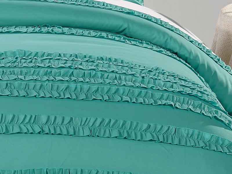 Queen Size Wenshia Turquoise Quilt Cover Set (3PCS)