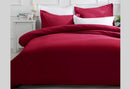 King Size Burgundy Quilt Cover Set (3PCS)