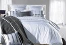 King Size White Striped Sequins Quilt Cover Set(3PCS)