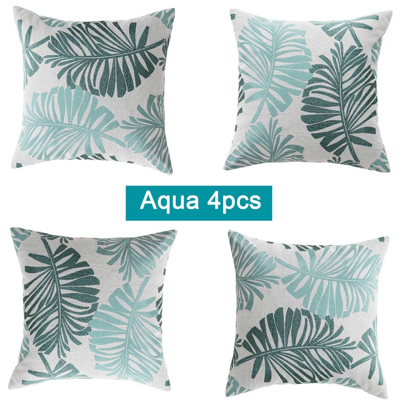 Cotton Linen Tropical Palm Cushion Covers 4pcs Pack