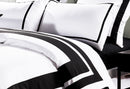 Queen Size Black and White Quilt Cover Set (3PCS)
