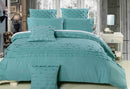 Queen Size Sens Aqua Quilt Cover Set (3PCS)