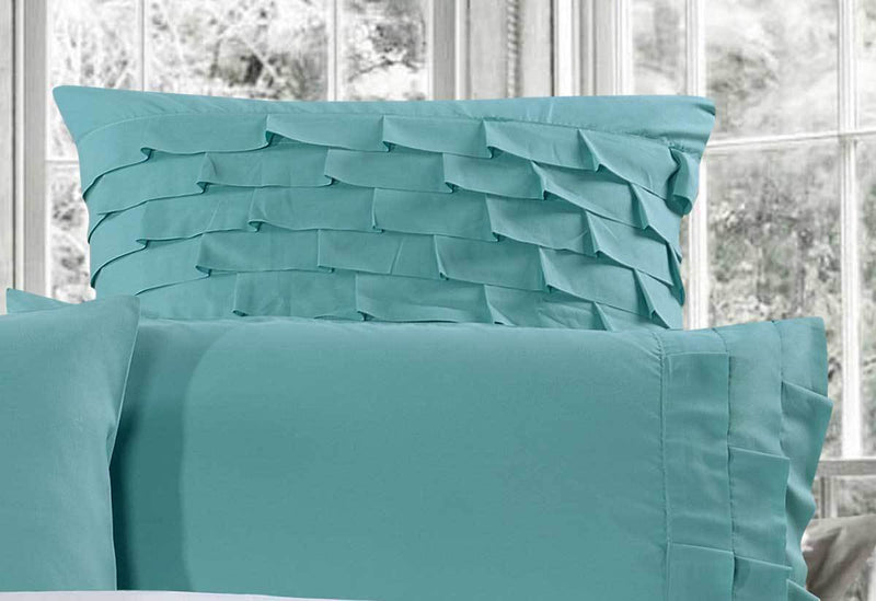 Queen Size Sens Aqua Quilt Cover Set (3PCS)