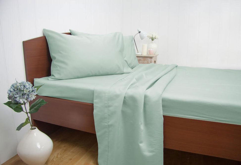 King Size 1500TC Cotton Rich Sheet Set (Mint Color)