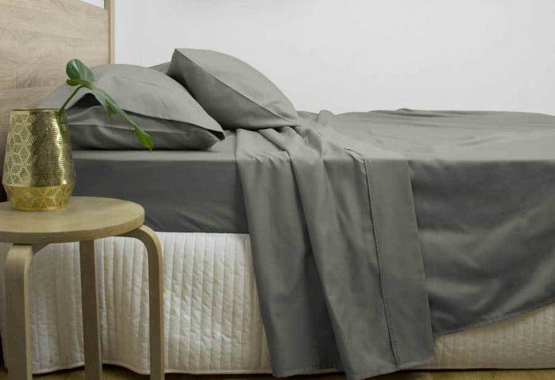 Super King Size 3000TC Cotton Rich Sheet Set (Charcoal Color)