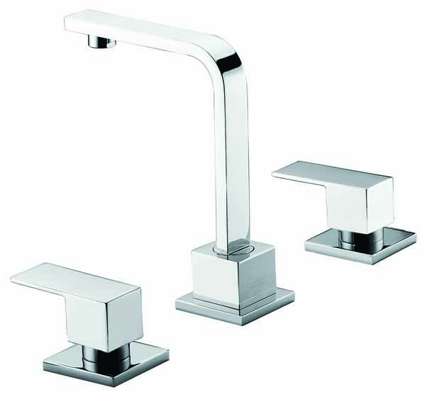 3pc Basin Tap Faucet Set - Bathroom Laundry Sink