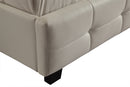 Queen PU Leather Deluxe Bed Frame White