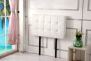 PU Leather Single Bed Deluxe Headboard Bedhead - White
