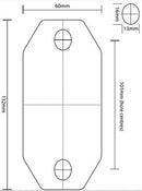 Frameless Pool Fencing Clamps - 4 Piece