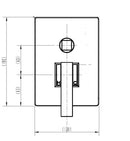 Chrome Bathroom Shower Wall Mixer Diverter w/ WaterMark