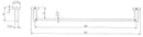 Classic Chrome Towel Bar Rail Bathroom