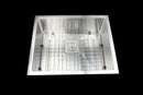 550x455mm Handmade 1.5mm Stainless Steel Undermount / Topmount Kitchen Sink with Square Waste