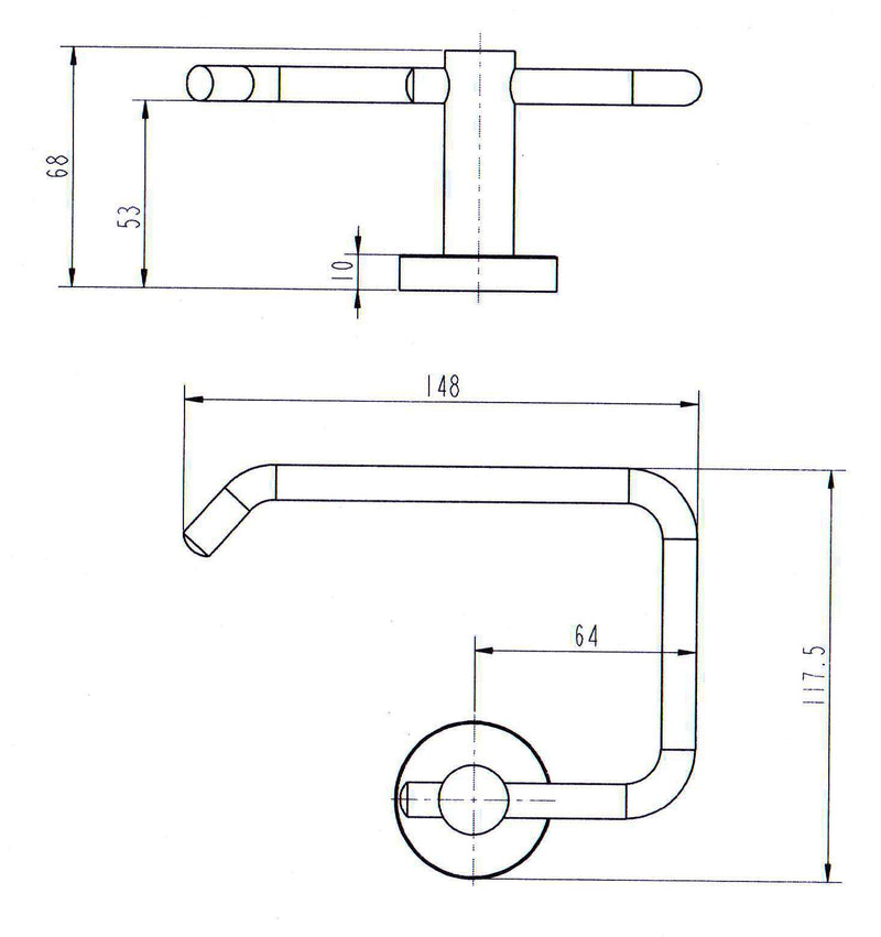 Classic Toilet Paper Holder Electroplated Matte Black Finish
