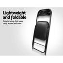 Set of 4 Portable Vinyl Folding Chair Padded Seat Steel Frame Black 4 Pack