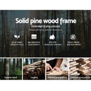 King Single Size Wooden Bed Frame Mattress Base Timber Platform White