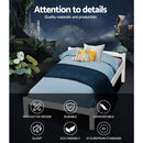 Single Size Wooden Bed Frame Mattress Base Timber Platform White