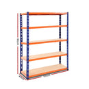 1.2M Warehouse Racking Shelving Storage Shelf Garage Shelves Rack Steel Blue and Orange