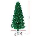 2.4M 8FT LED Christmas Tree Xmas Optic Fiber Multi Colour Lights
