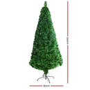 2.4M 8FT LED Christmas Tree Xmas Optic Fiber Multi Colour Lights