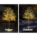 1.5M LED Christmas Branch Tree 304 LED Xmas Warm White Optic Fiber