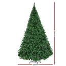 2.4M 8FT Christmas Tree 1488 LED Lights 1488 Tips Warm White Green