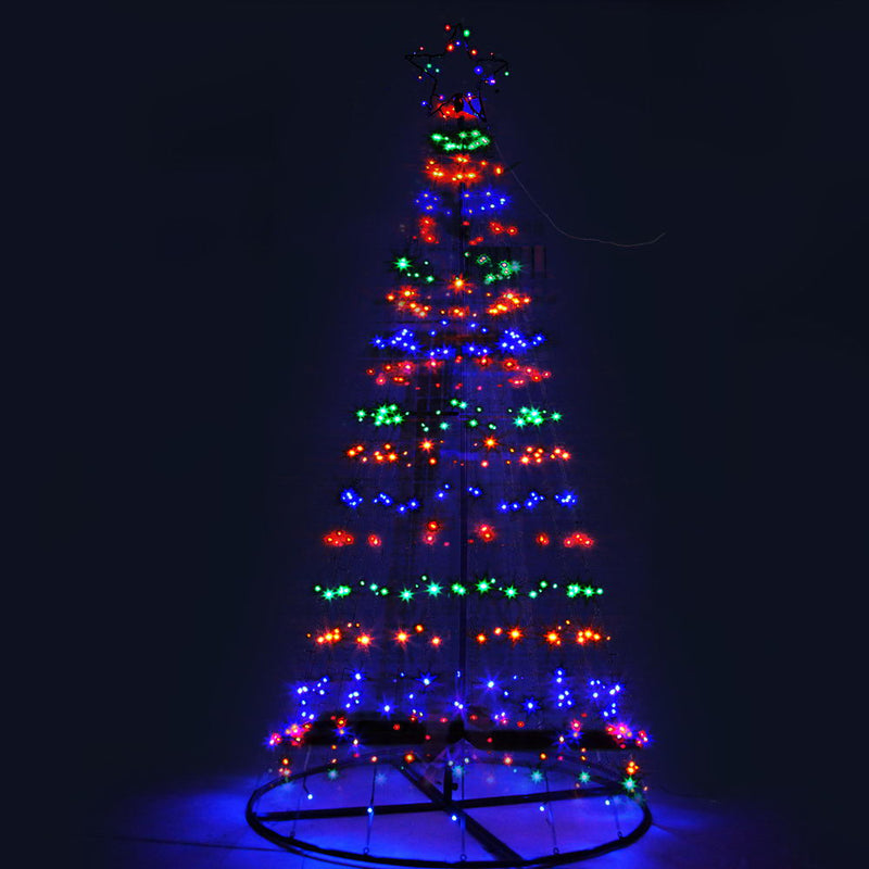 2.1M LED Christmas Tree Lights Solar Xmas Multi Colour Optic Fiber