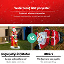 2.4M Christmas Inflatable Santa on Chimney Decorations Outdoor LED