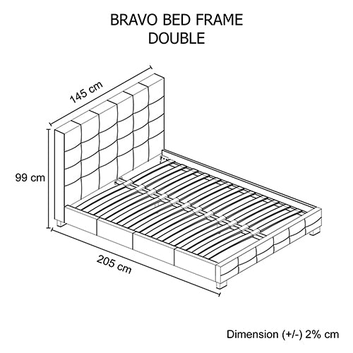 Bravo Bedframe Double size Black