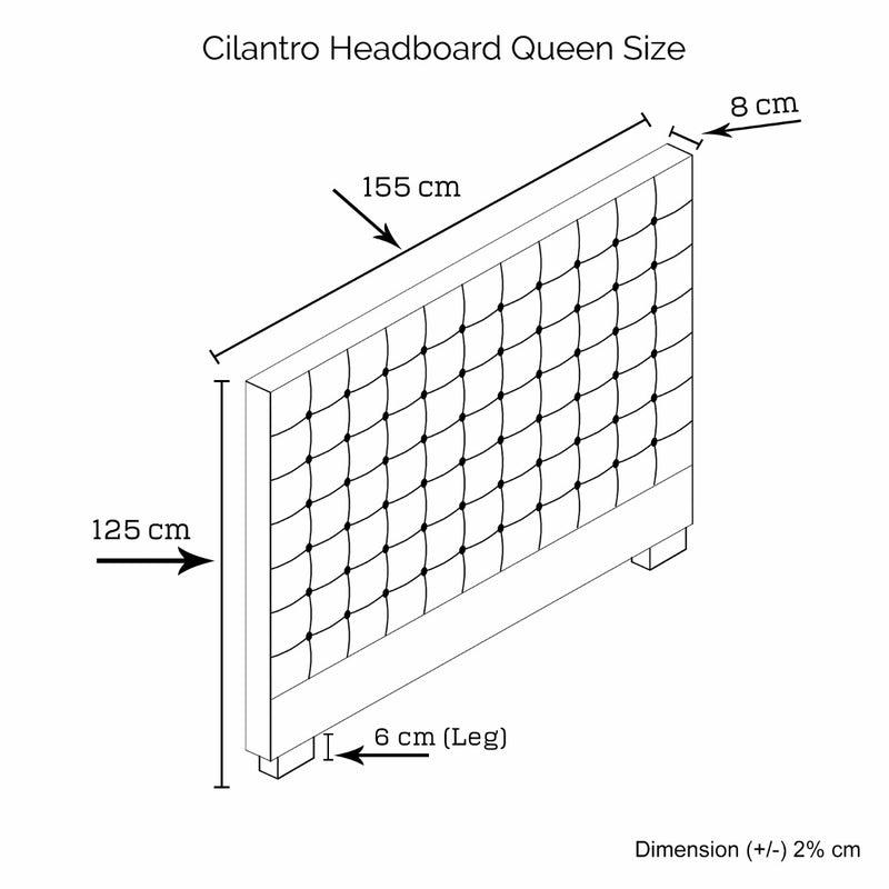 Cilantro Queen Beige Headboard
