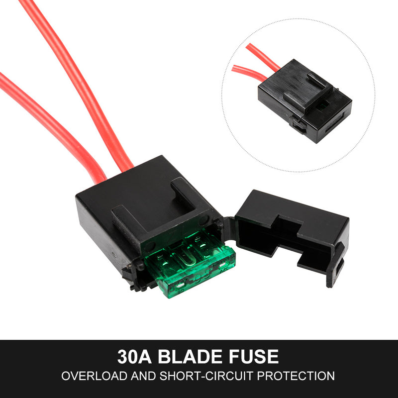 Wiring Loom Harness Kit 12V 40A 2 Ways with LED Light Bar Rocker Switch
