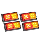 4X LIGHTFOX LED Side Marker Amber RED Indicator Trailer Clearance Lights