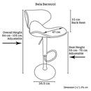 2 X Bela Bar Stool White