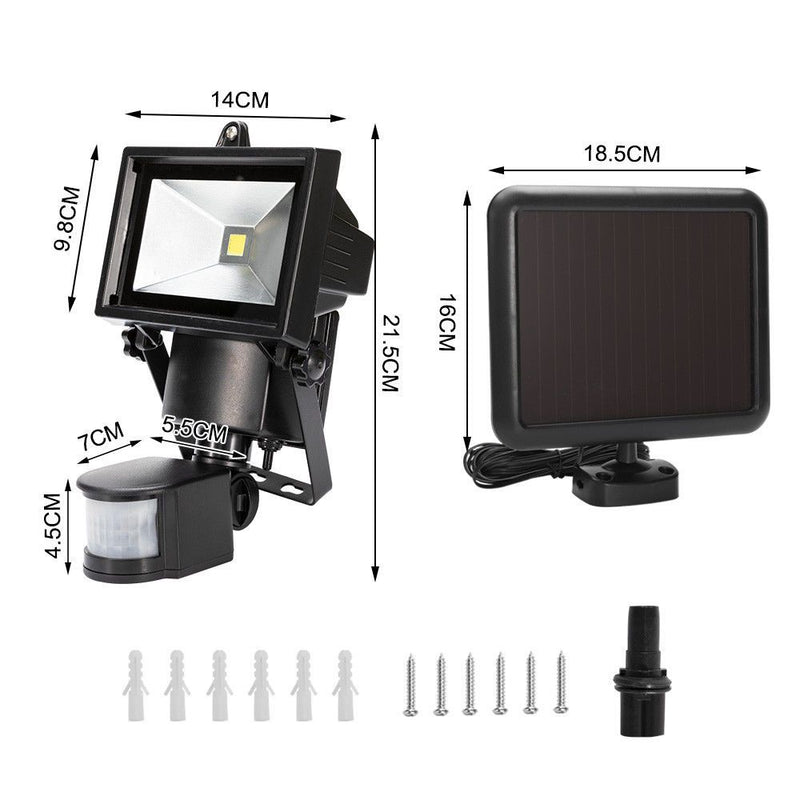 COB LED Solar Sensor Light Outdoor Security Floodlights Garden Motion