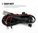 2 Way Plug and Play High Beam Driving Light Kit LED Light Bar  Loom Wiring Harness