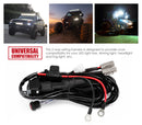 2 Way Plug and Play High Beam Driving Light Kit LED Light Bar  Loom Wiring Harness