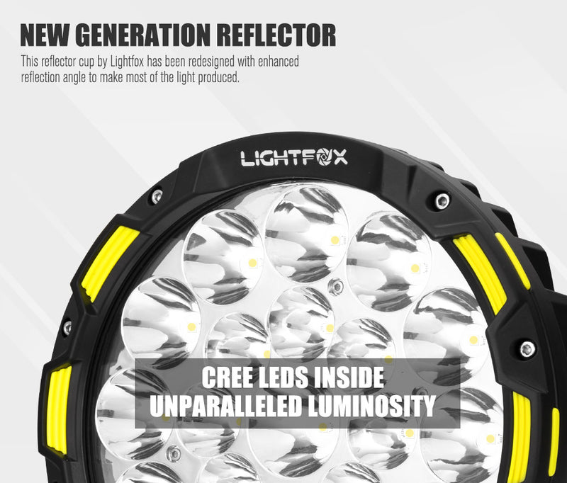 9inch LED Driving Lights Round Spotlights Offroad Truck Headlights