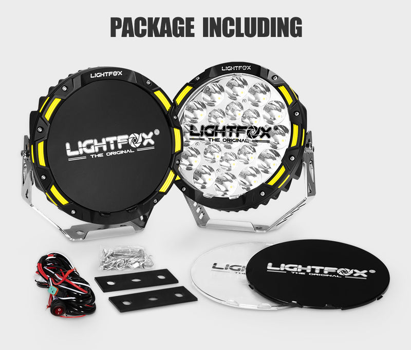 9inch LED Driving Lights Round Spotlights Offroad Truck Headlights