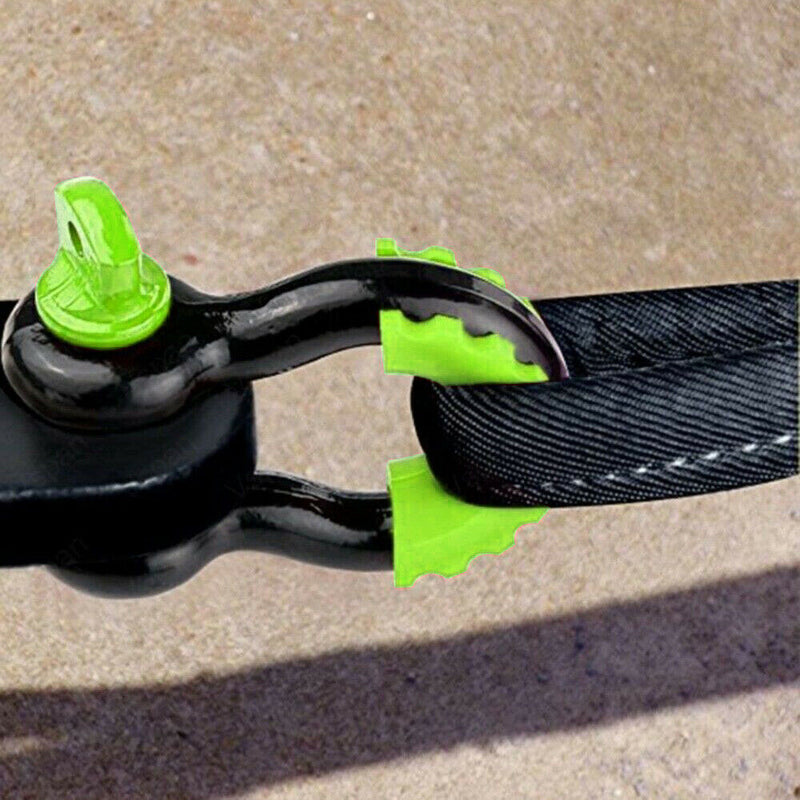 Pair Bow Shackle D-ring 5T w/Shackle Isolator 3/4 inch Shackle Protector Cover